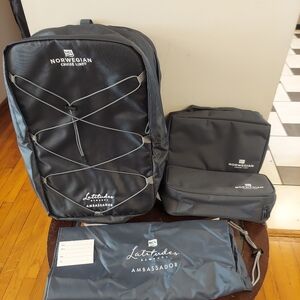 NCL Latitudes Rewards Ambassador Backpack, Handbag, Pouch & Tote Travel Set NWOT